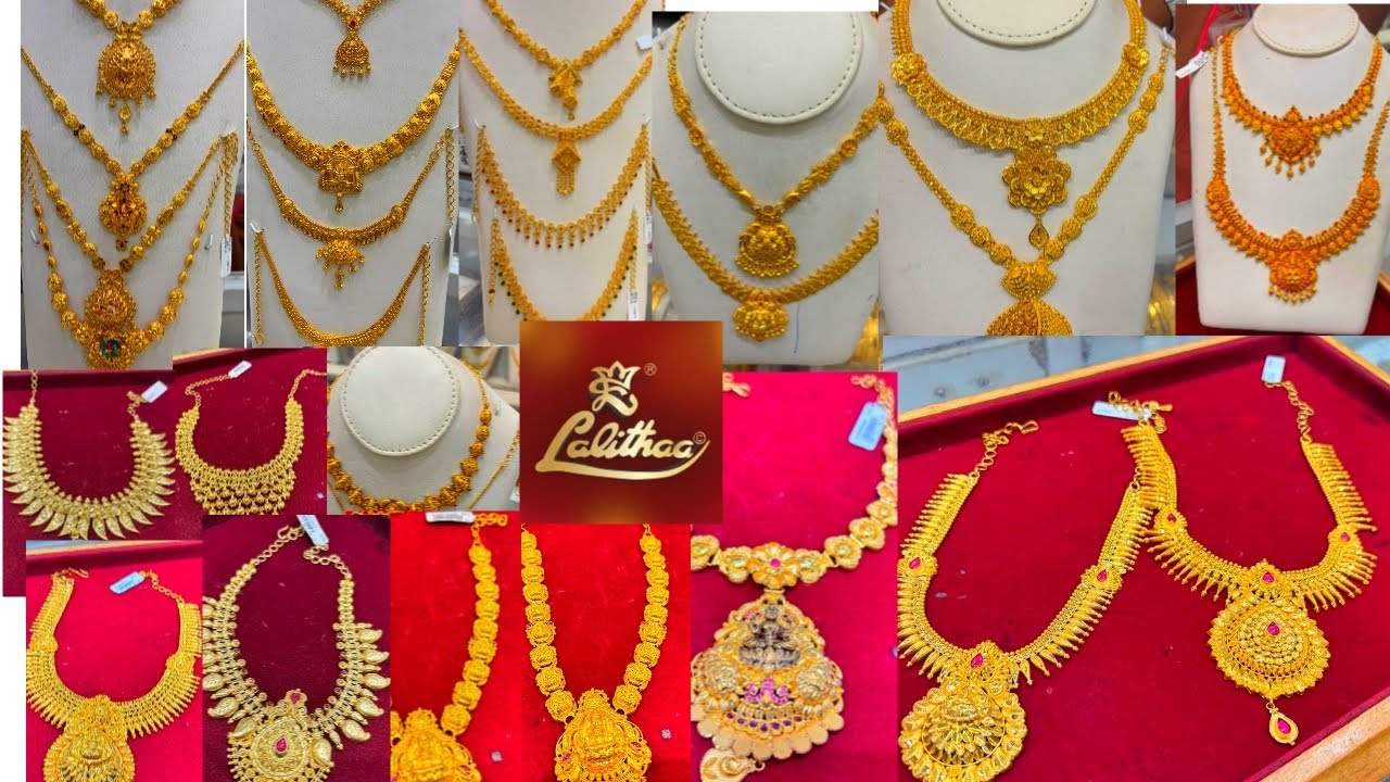 Lalithaa Jewellery New Arrival Lowest Wastage Necklace Collections|Kolkatta|Bombay|Kasu|Kerala