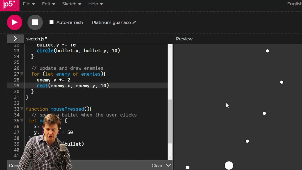 make a game with p5.js part 2