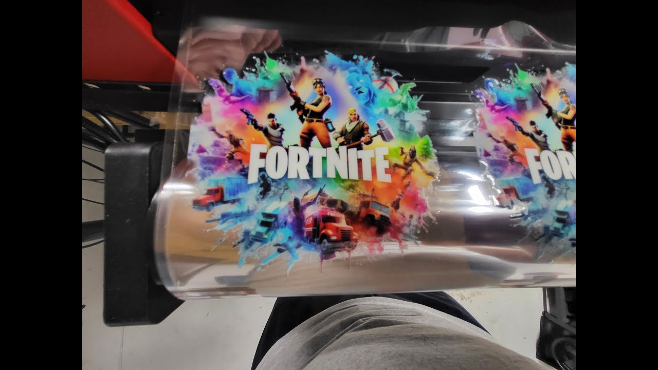 Printing High Quality Fortnite Decals On The Refinecolor RF-ZZ2F UV DTF Continuous Roll Printer.