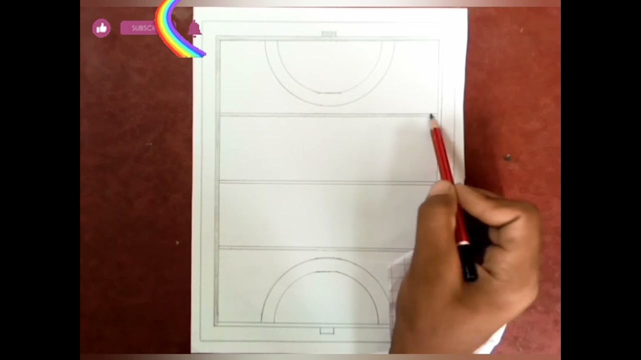 Hockey ground drawing easy|| hockey ground kaise banaen||hockey measurement @mr.sunilvlog9715