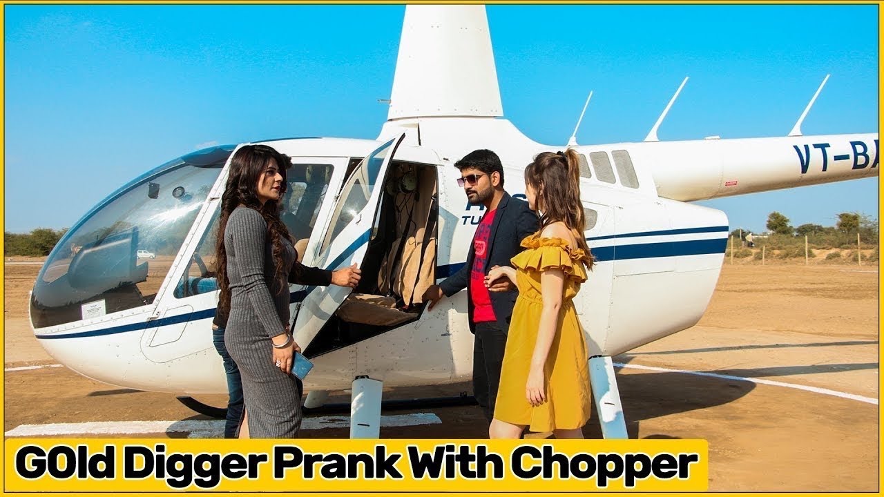 Gold Digger Prank On 2 Girls With Helicopter | The HunGama Films