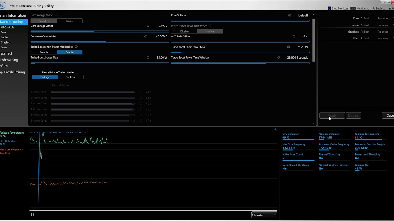 Simple way to control overheating CPU with Intel Extreme Tuning Utility