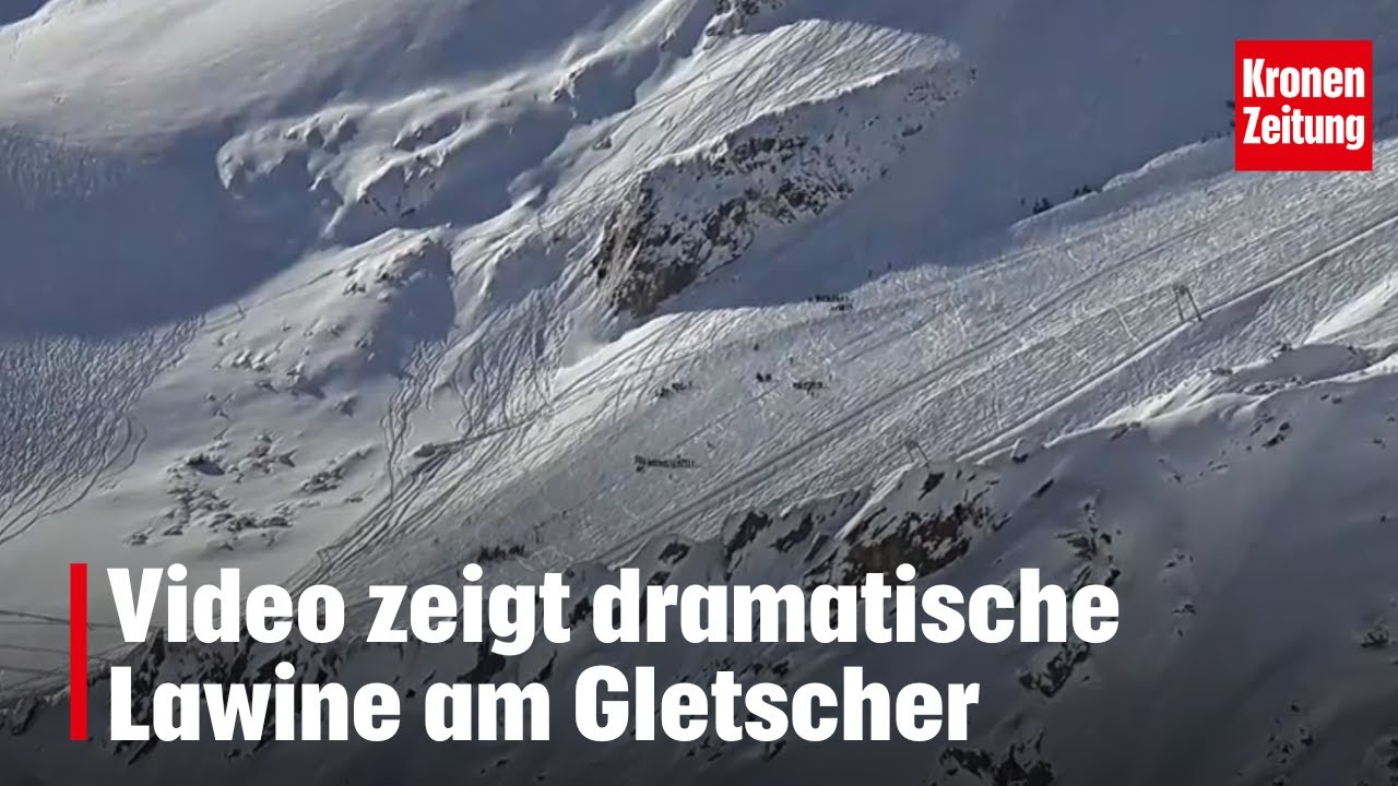 Video zeigt dramatische Lawine am Gletscher | krone.tv NEWS