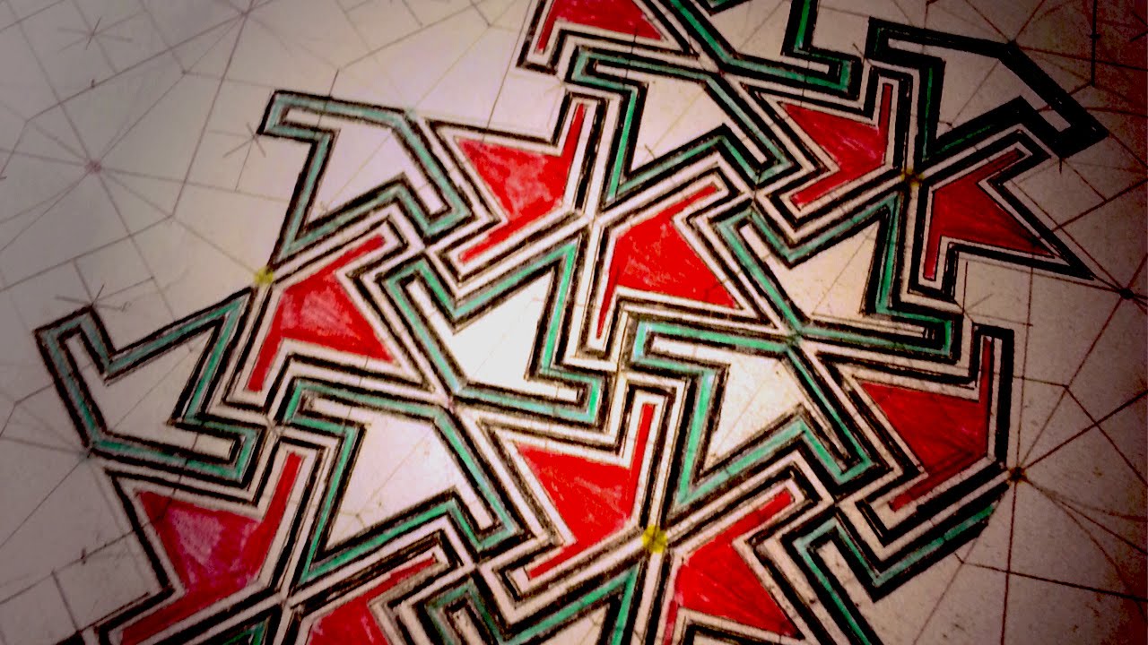 How To Draw Geometric Patterns - Moorish Wedge Tiling