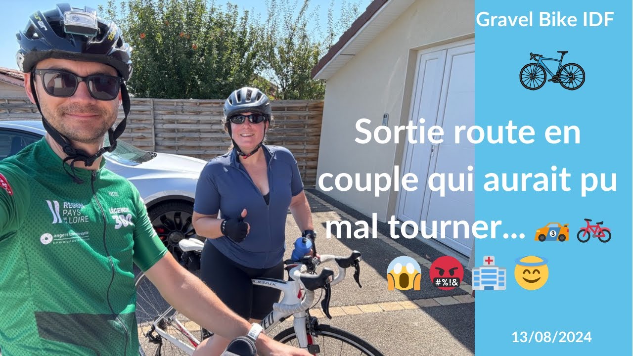 Sortie route en couple qui aurait pu mal tourner... 🏎️ 🚲 😱 🤬 🏥 😇