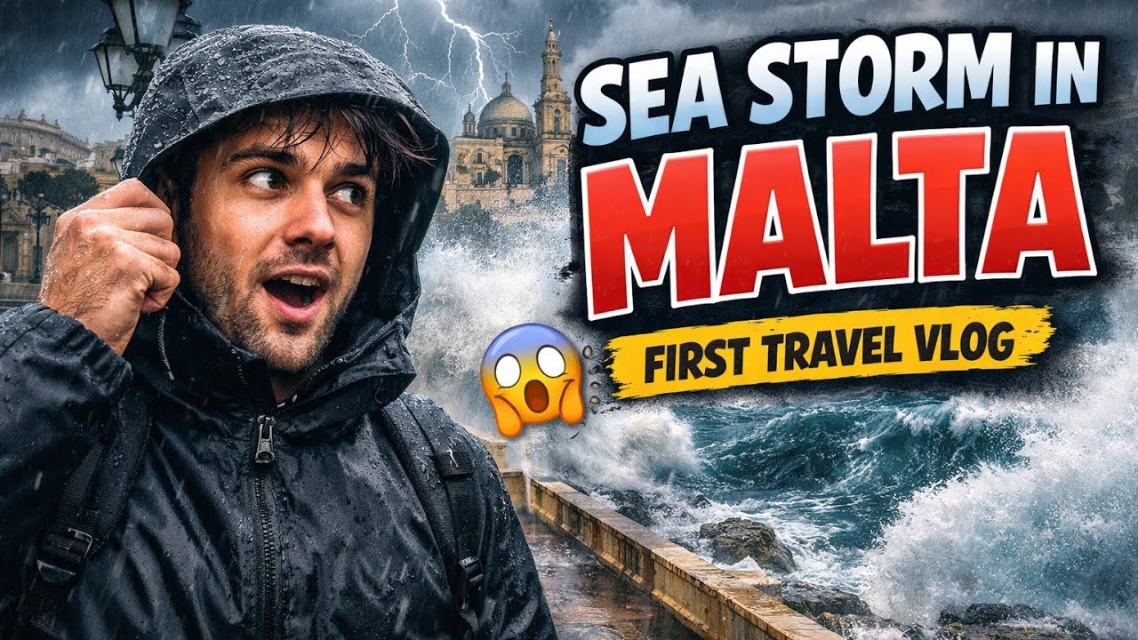 Sea Storm in Malta | First Travel Vlog