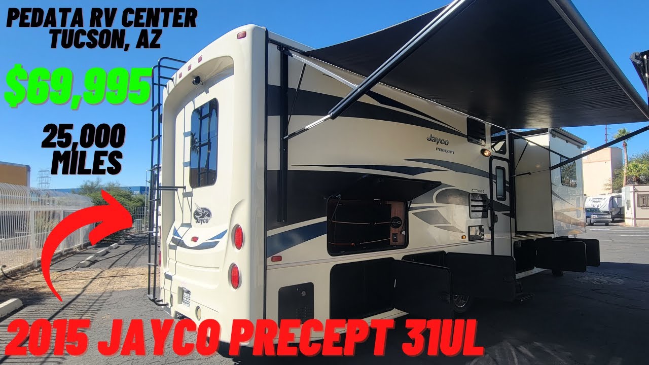 Triple Slide 32' Class A | 2015 Jayco Precept 31UL Video Walkthrough | 25,000 Miles | $69,995 SOLD!