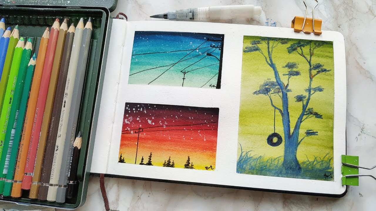 Watercolor pencil ideas for beginners