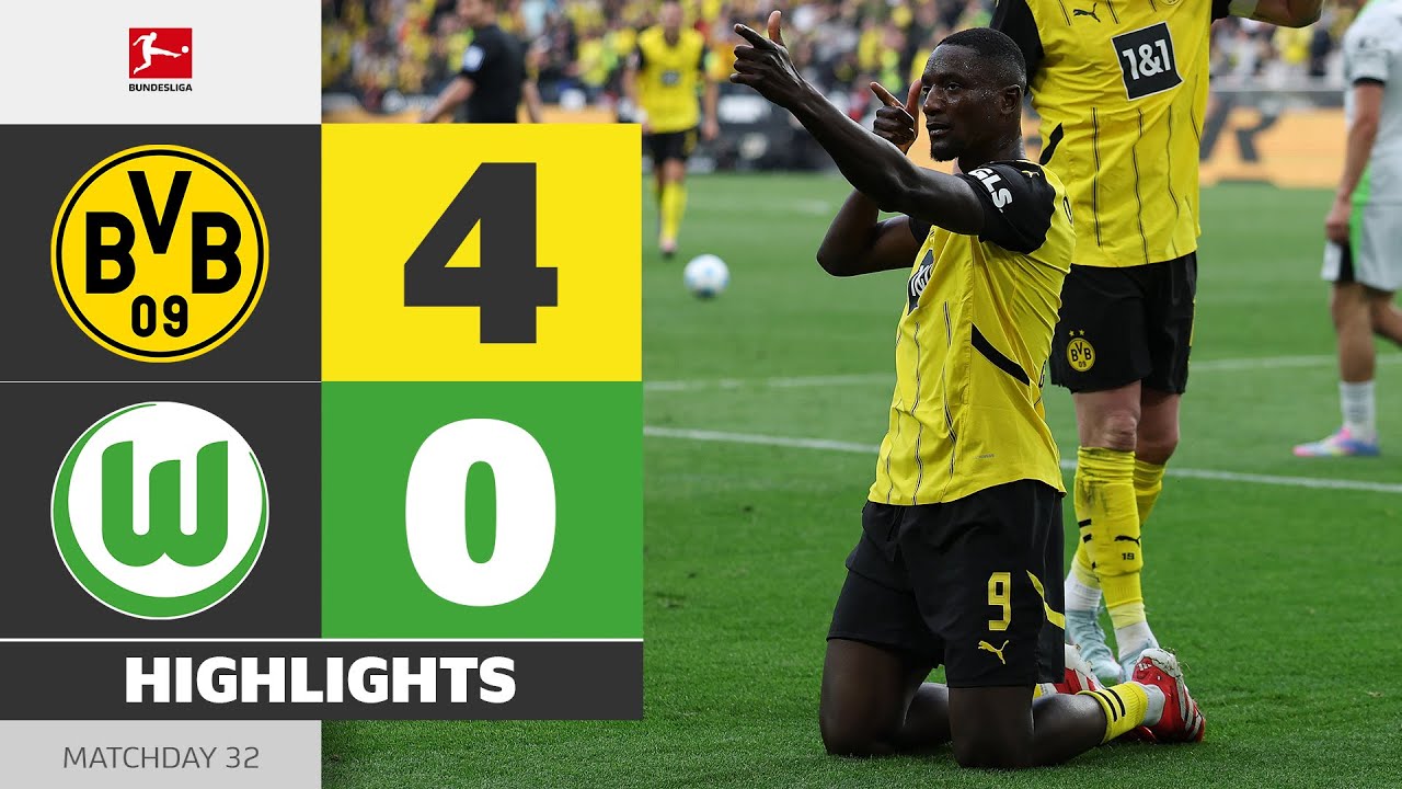 Guirassy On FIRE! | BORUSSIA DORTMUND - VFL WOLFSBURG | Highlights | Matchday 32 &ndash; Bundesliga 24/25