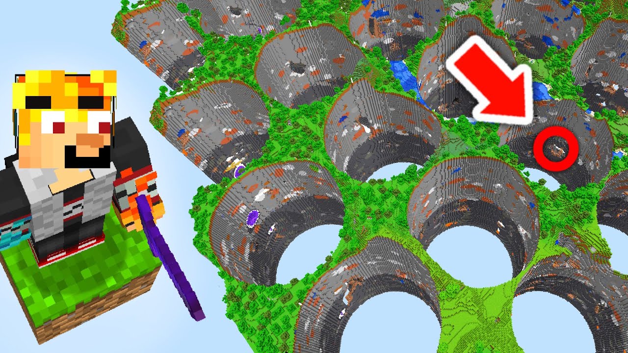 V tomhle Minecraft světě jsou GIGANTICKÉ DÍRY...
