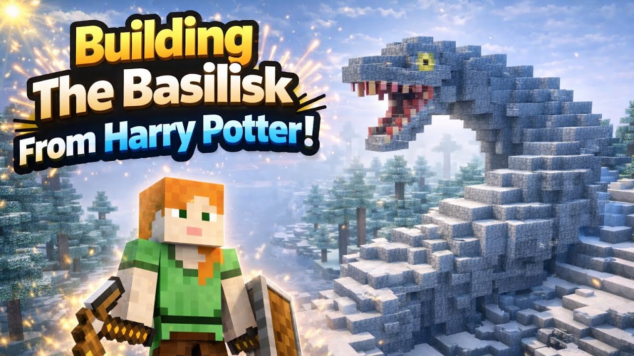 Building THE BASILISK From Harry Potter In Minecraft