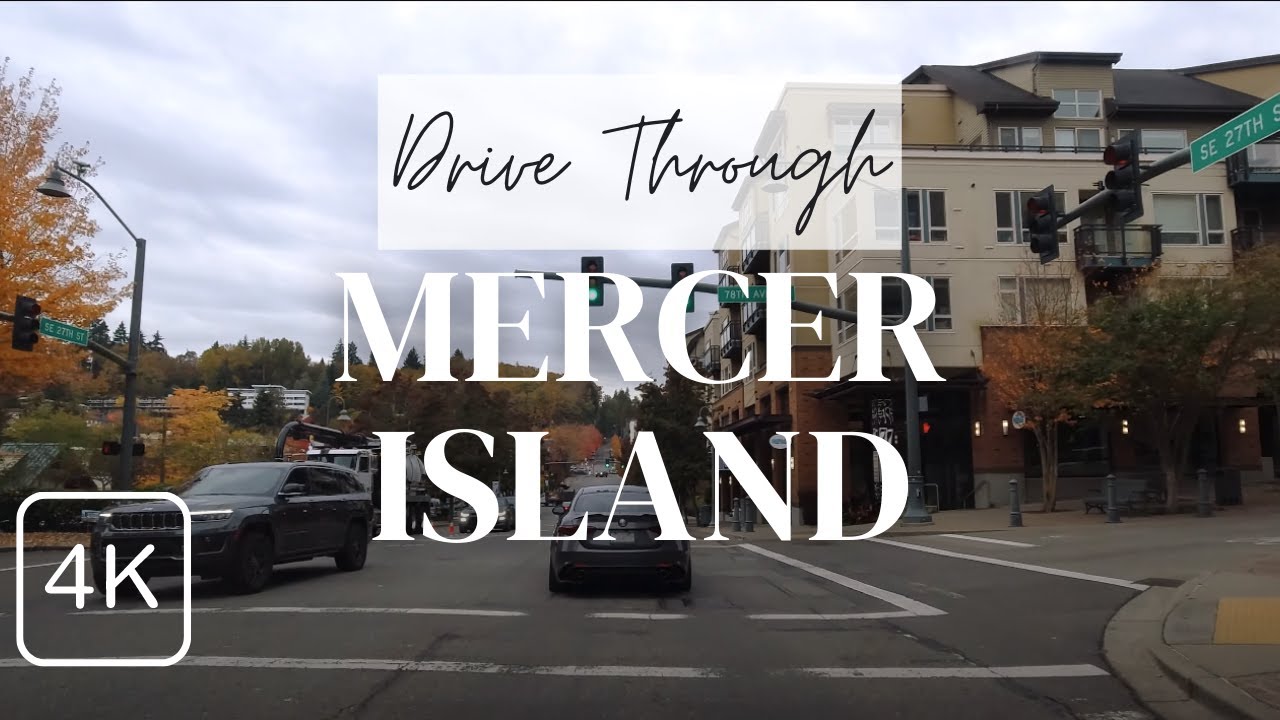 Where Seattle's Billionaires Live, Drive From North to South Mercer Island, WA, Fall 2022