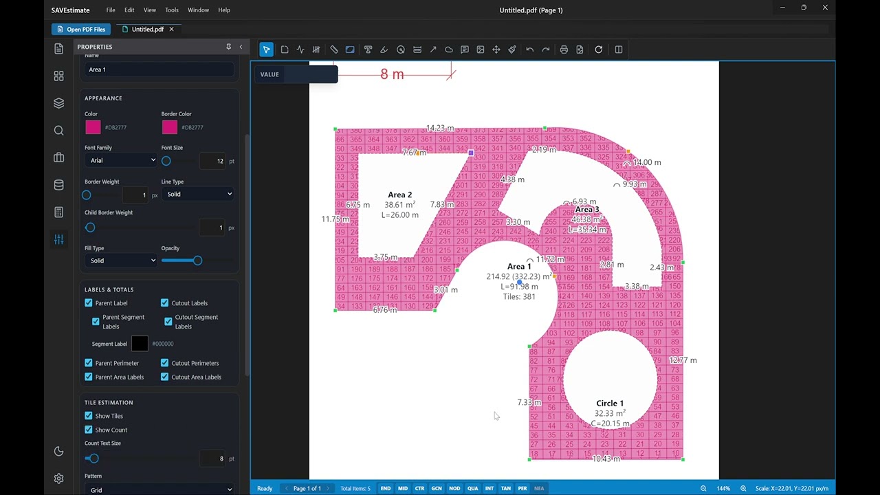 18  Tile Estimating Feature   1 Continuation