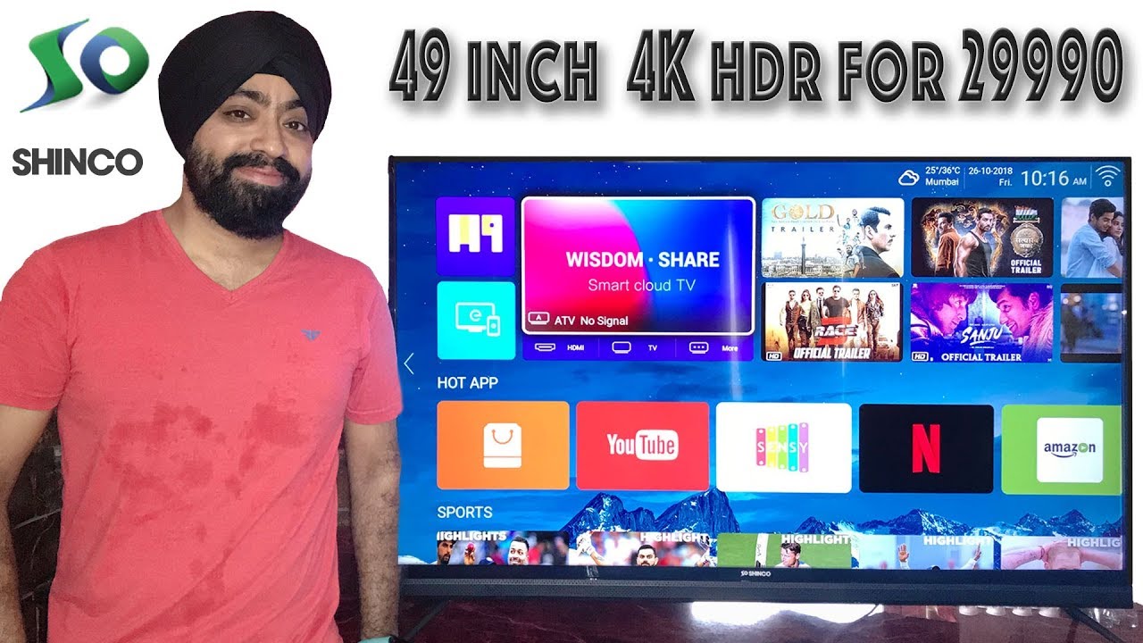 Shinco 49 inch 4K HDR-10 Smart TV for 29990 | UNBOXING & OVERVIEW