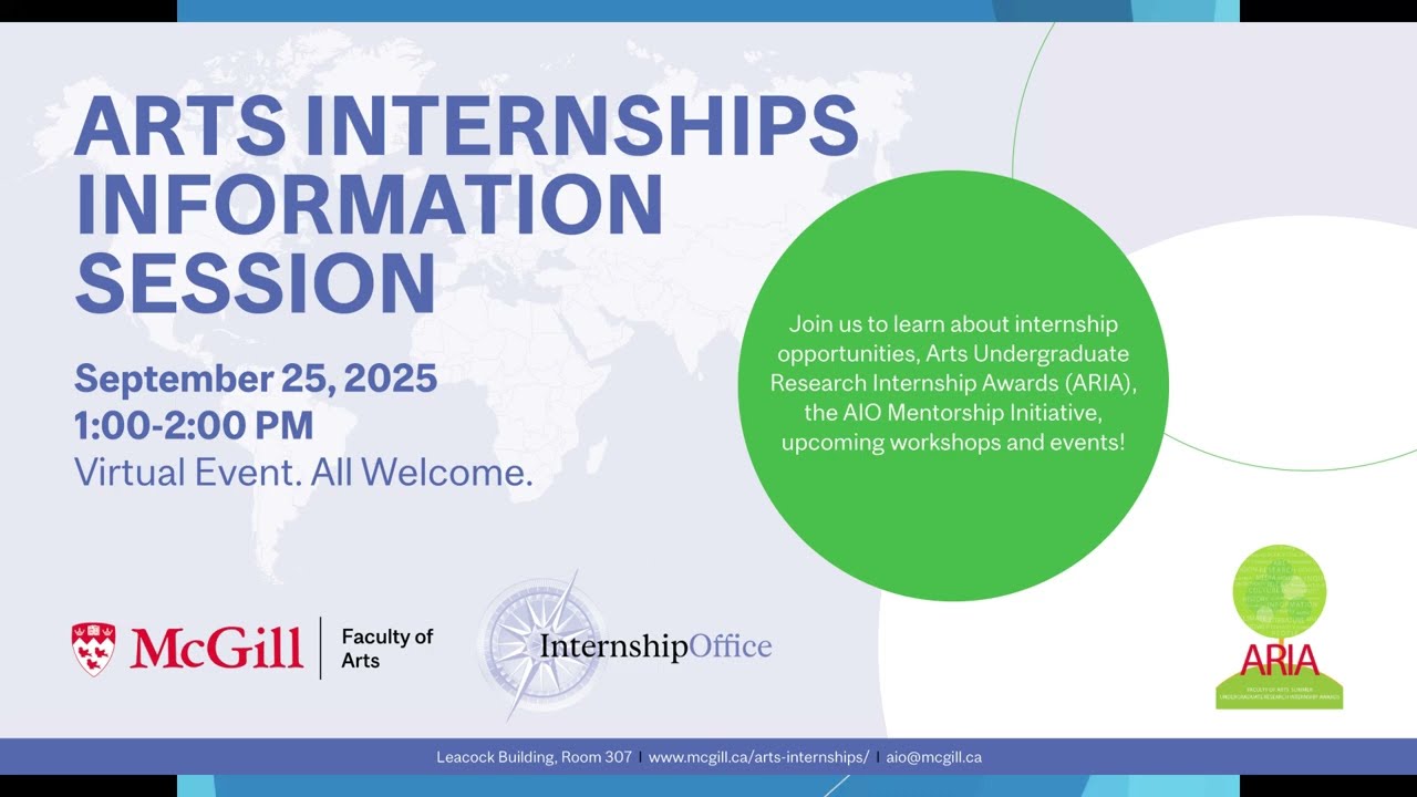 Arts Internship Information Session 2025-26