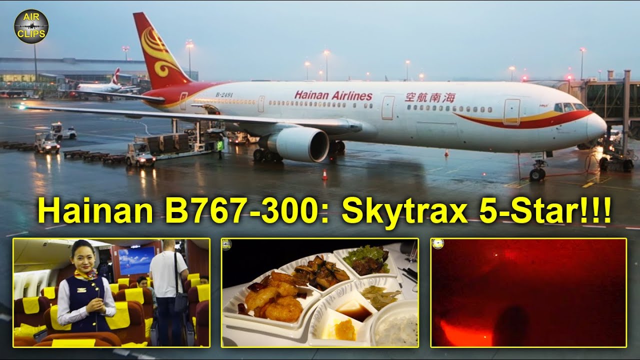 Hainan Airlines B767 Skytrax 5-Star Business Class Beijing - Prague [AirClips full flight series]