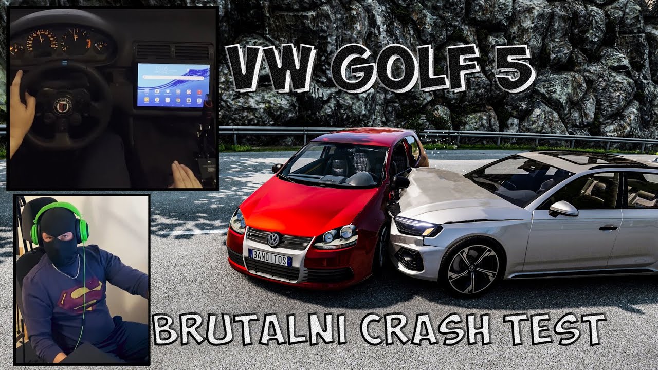 Volkswagen Golf 5 - Katastrofalno Razbijanje! Koliko Može Izdržati? Beamng.Drive