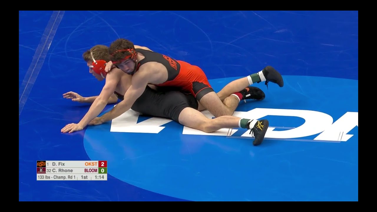 133lbs Daton Fix (Oklahoma State) maj dec Cole Rhone (Bloomsburg)