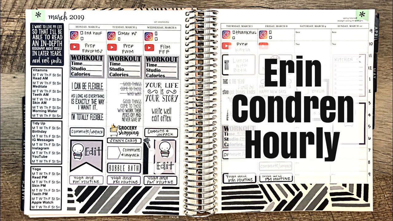 Plan With Me | Erin Condren Hourly | Neutral Theme