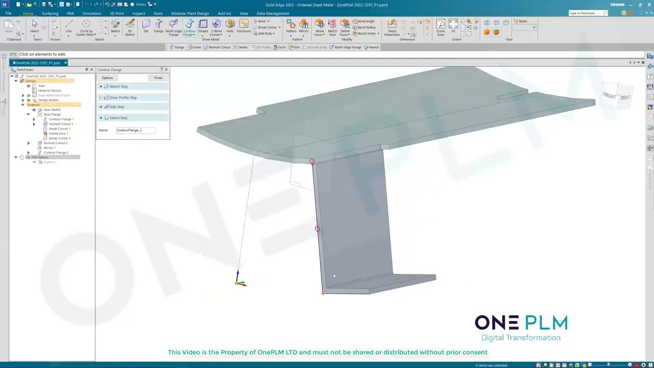 Sheet Metal Design in Solid Edge 2023
