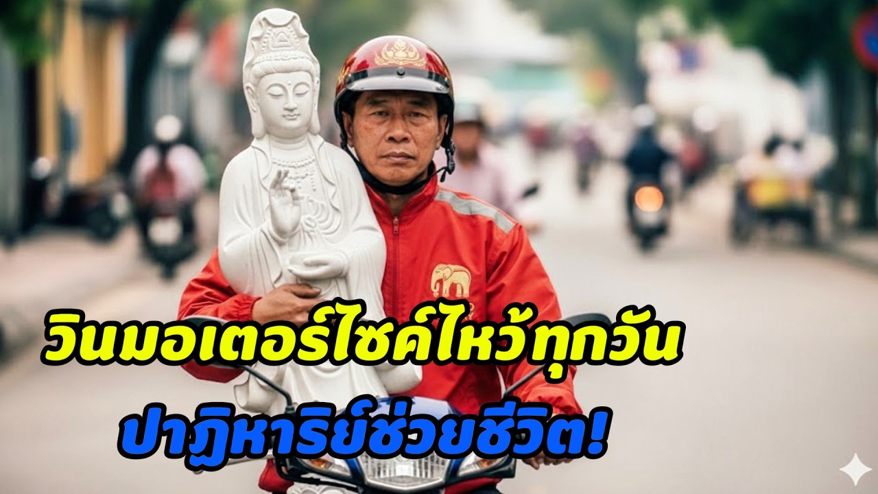 ลุงวินมอเตอร์ไซค์ไหว้เจ้าแม่กวนอิมทุกเช้าก่อนออกรถ — และโศกนาฏกรรมหนึ่งได้ไม่หวนกลับมา