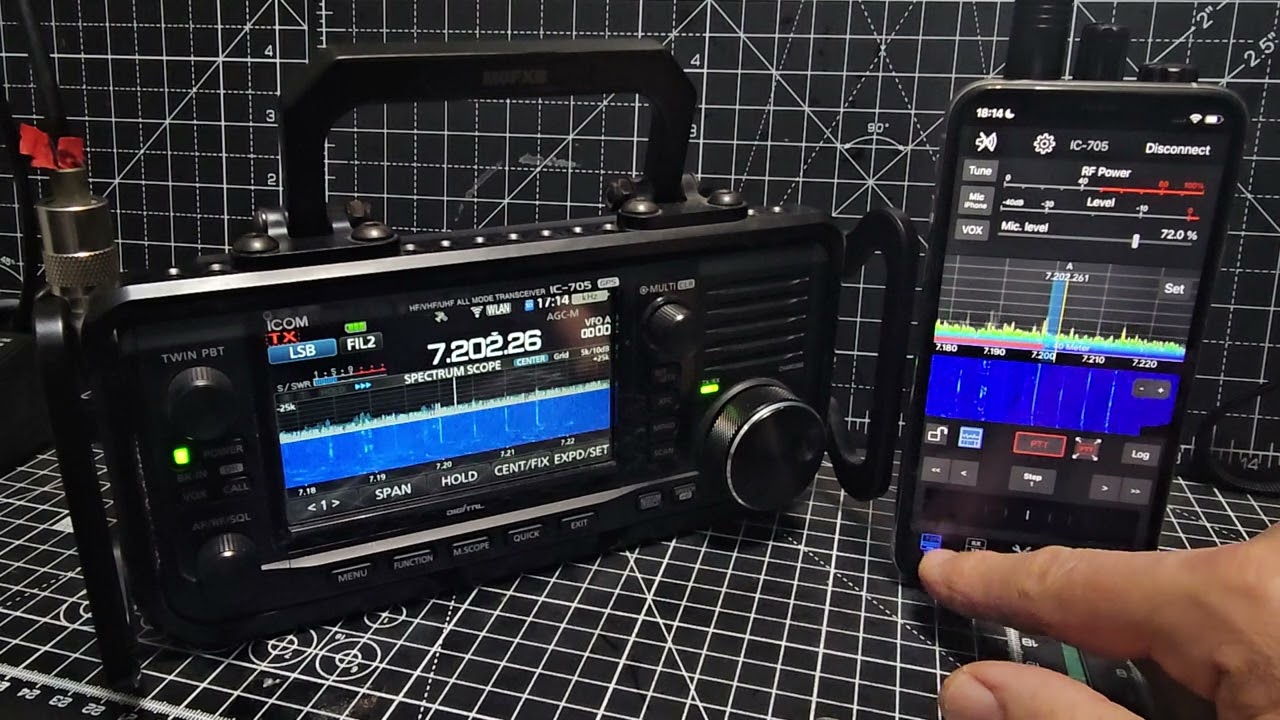 ICOM IC-705 & SDR CONTROL - WATERFALL