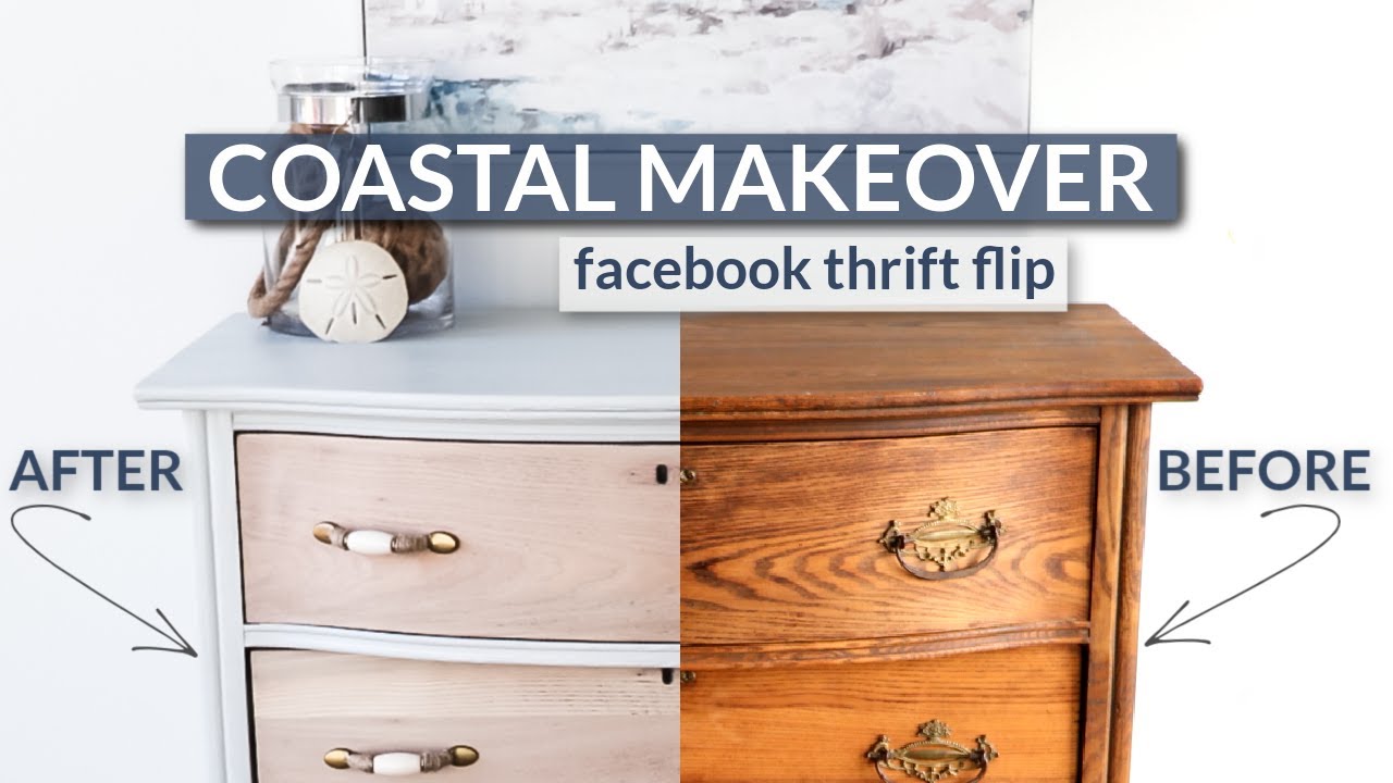 Thrift Flip | Coastal Furniture Makeover w/ Water-Based Stain