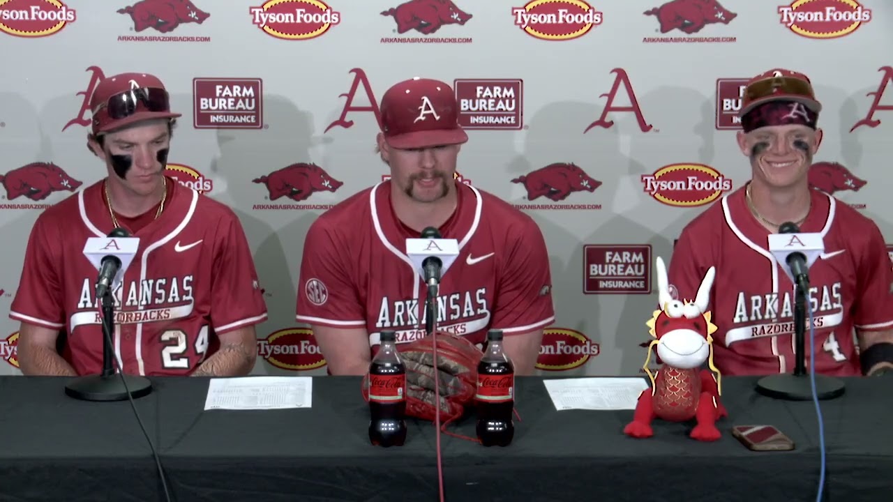 Arkansas baseball press conference: Players recap doubleheader, series win over Mississippi State