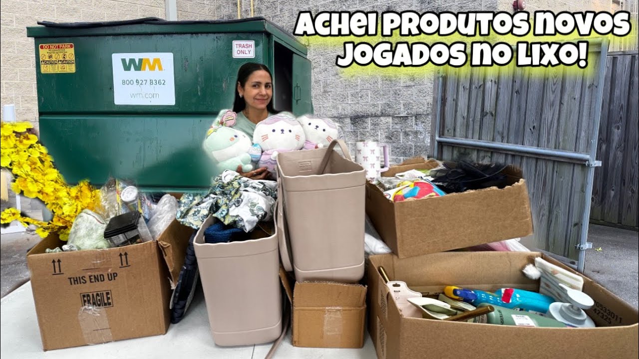Achei produtos novos jogados no lixo dos Estados Unidos!