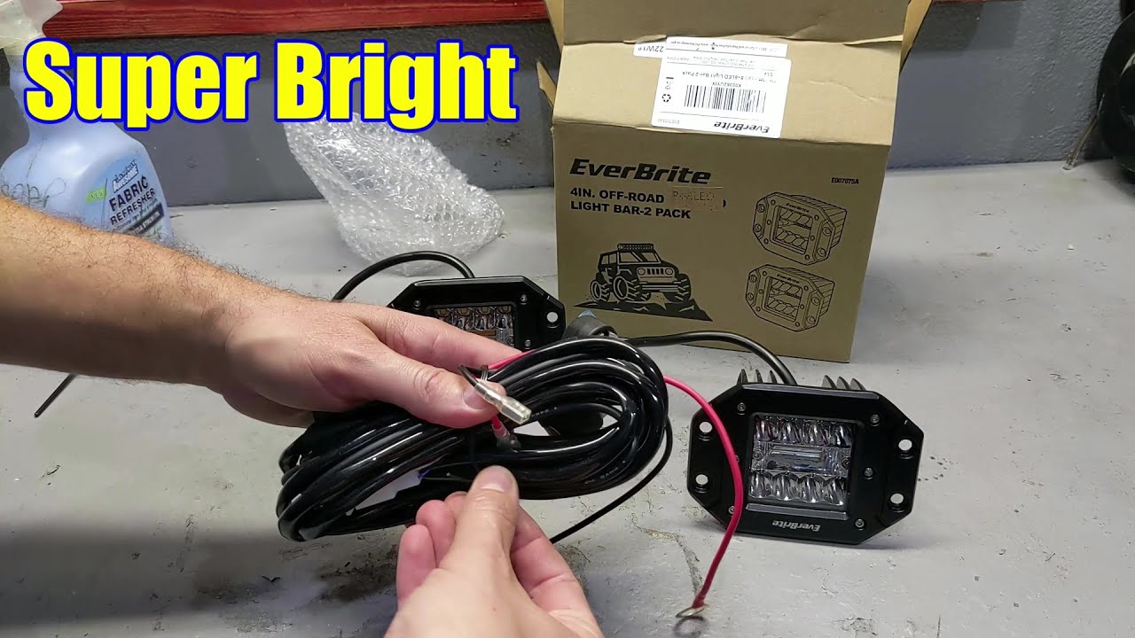 EverBrite 2PCS 48W Led Light Pods Flush Mount Unboxing, test and REVIEW