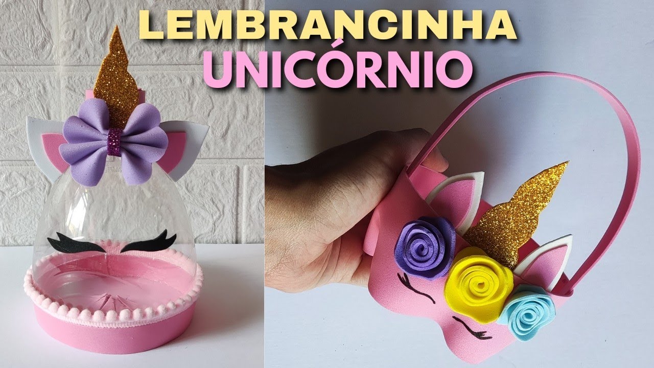 2 IDÉIAS DE  LEMBRANCINHAS NO TEMA UNICÓRNIO