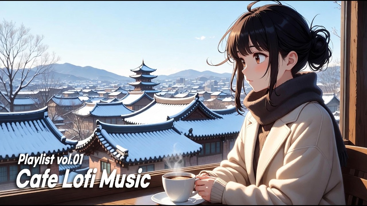 Cafe Lofi | 한국 마을의 조용한 카페에서 | 로파이로 힐링하는 시간