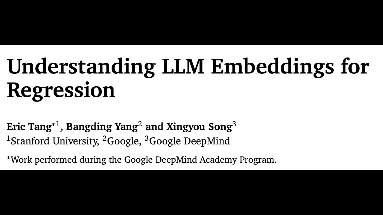 Understanding LLM Embeddings for Regression