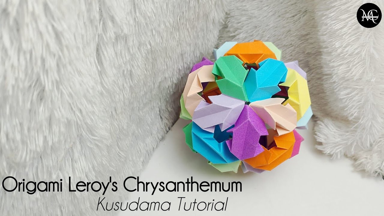 Origami Leroy's Chrysanthemum Kusudama / Origami Icosahedron Kusudama