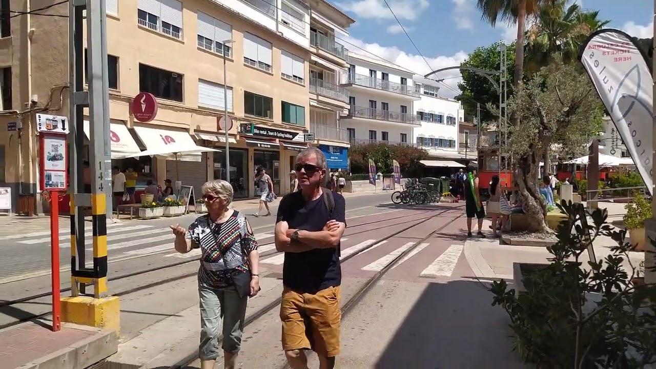 Movimiento del tranvía de Sóller, Domingo por la tarde, junio 2024