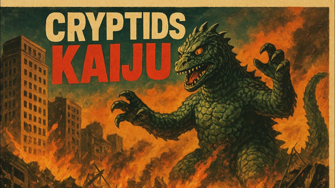 if Cryptids createature into Tokusatsu kaiju film Part 1 [Ai SORA 2]