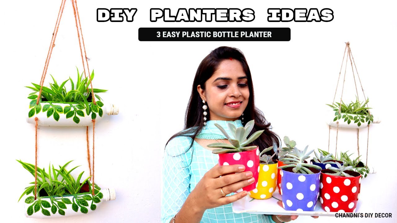 3 Easy Plastic Bottle Planters Idea || Best Reuse Idea Of Plastic Bottle || Plastic Bottle Craft !!