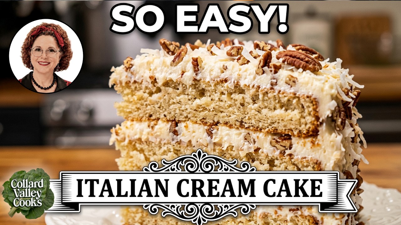 3 Layer Easy Italian Cream Cake Recipe  - Make a Classic Cake with a Cake Mix