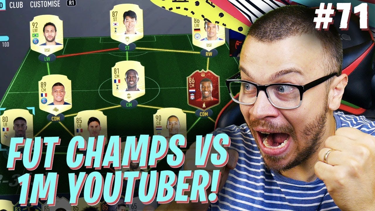 FIFA 20 FUT CHAMPIONS vs 1 MILLION SUBSCRIBER YOUTUBER ON MY WAY TO TOP 100 in ULTIMATE TEAM!