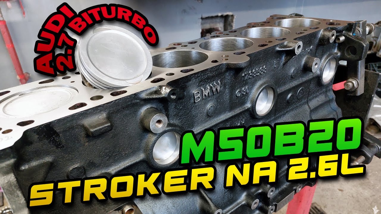 Zwiększenie pojemności 2.0 na 2.6L BMW tłokami od AUDI i wałem z TDS pod duży BOOST Turbo stroker