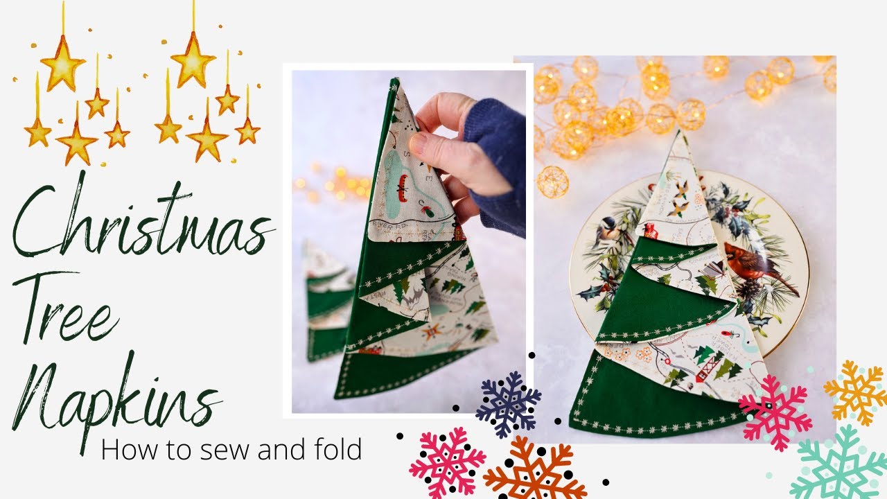 Christmas Tree Napkins | Christmas Sewing