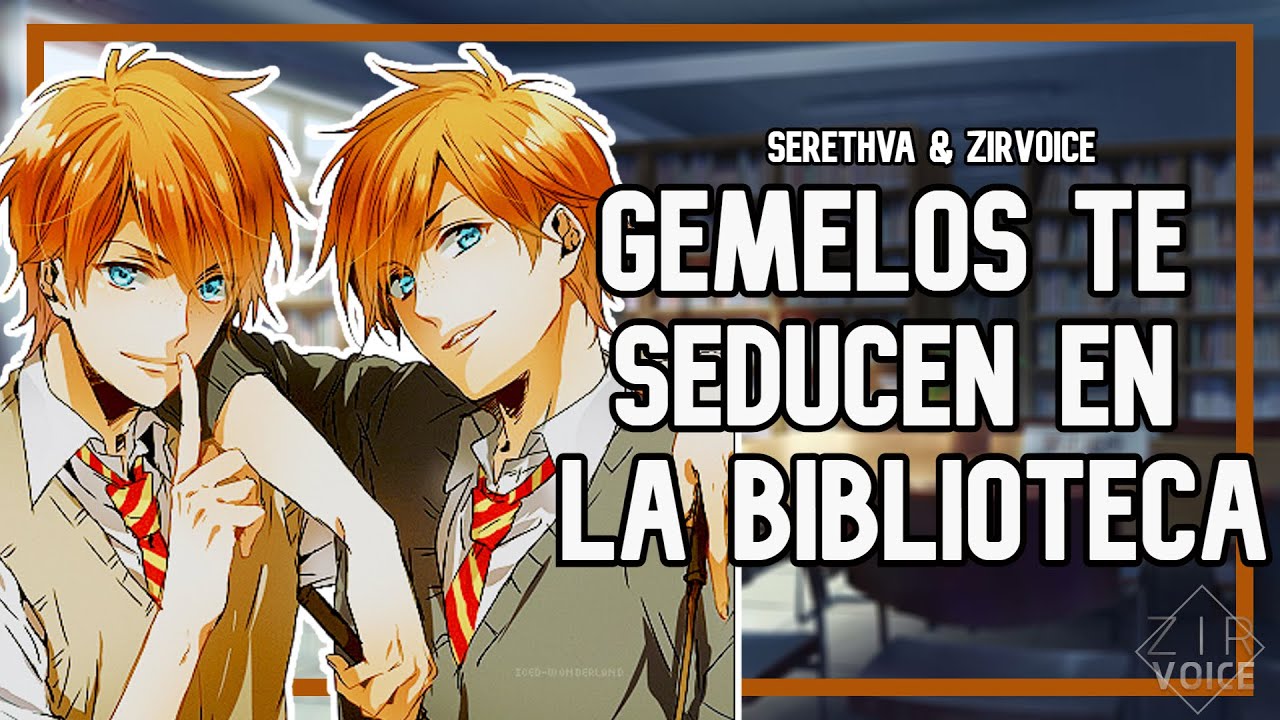 ASMR Roleplay Gemelos Te Seducen  En La Biblioteca - Ft @serethva