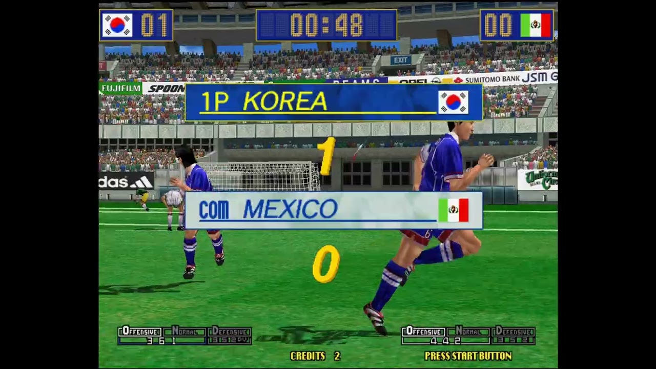 187pts goal of Virtuastriker2 99(Korea VS Mexico)