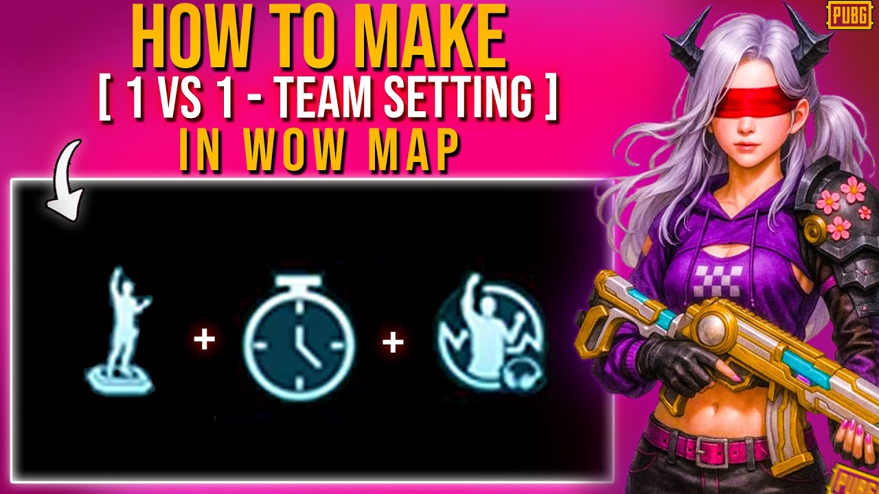 Как создать командную игру 1 на 1 на карте WOW | PUBGM WOW | LEGEND OP