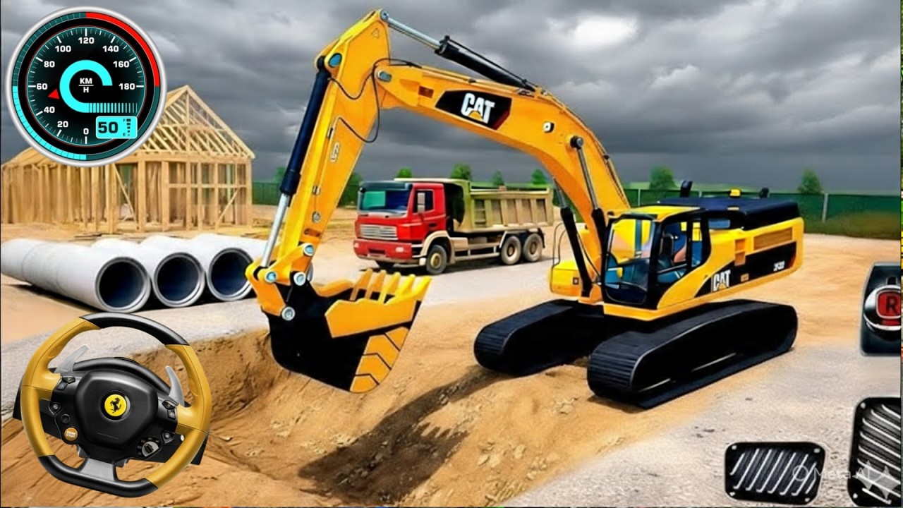 👷🚜City Road Construction Simulator 3D 🚧🚧 | Heavy Excavator & Truck - Android Gameplay POLICEGO