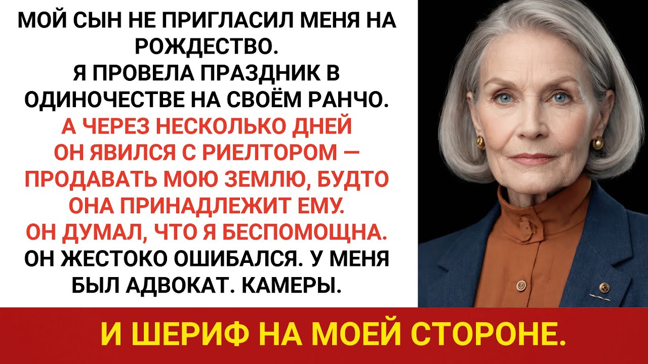 Сын вычеркнул меня из Рождества, а потом решил продать моё ранчо — но он не ждал шерифа