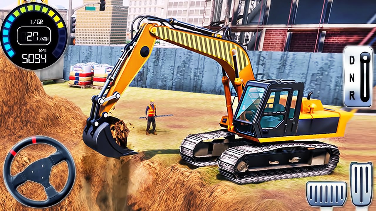 Road Builder Construction JCB 3D - City Highway Excavator Simulator - Android GamePlay