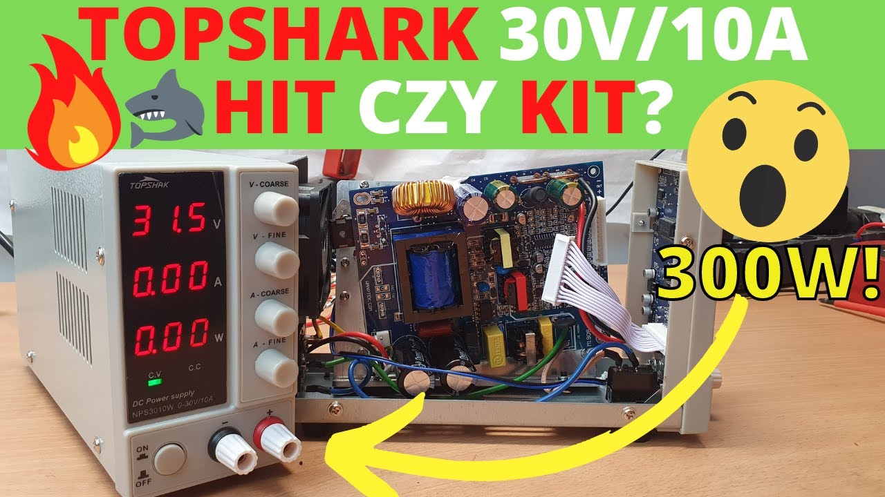 Zasilacz laboratoryjny TOPSHAK 30V 10A NPS3010W - czy wytrzyma obciążenie 300W? czy warto go kupić?