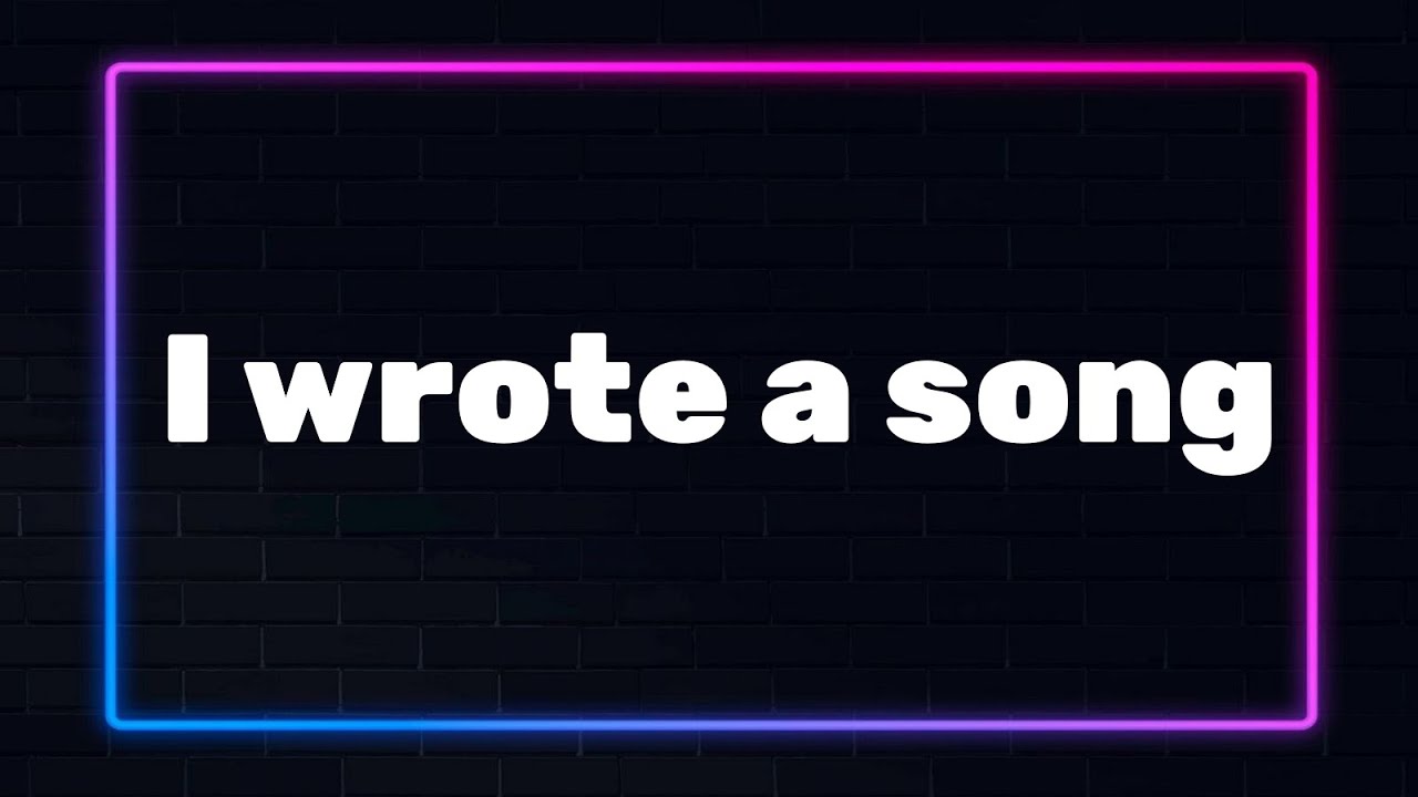 Lyrics | I wrote a song - Mae Muller | United Kingdom - Eurovision 2023
