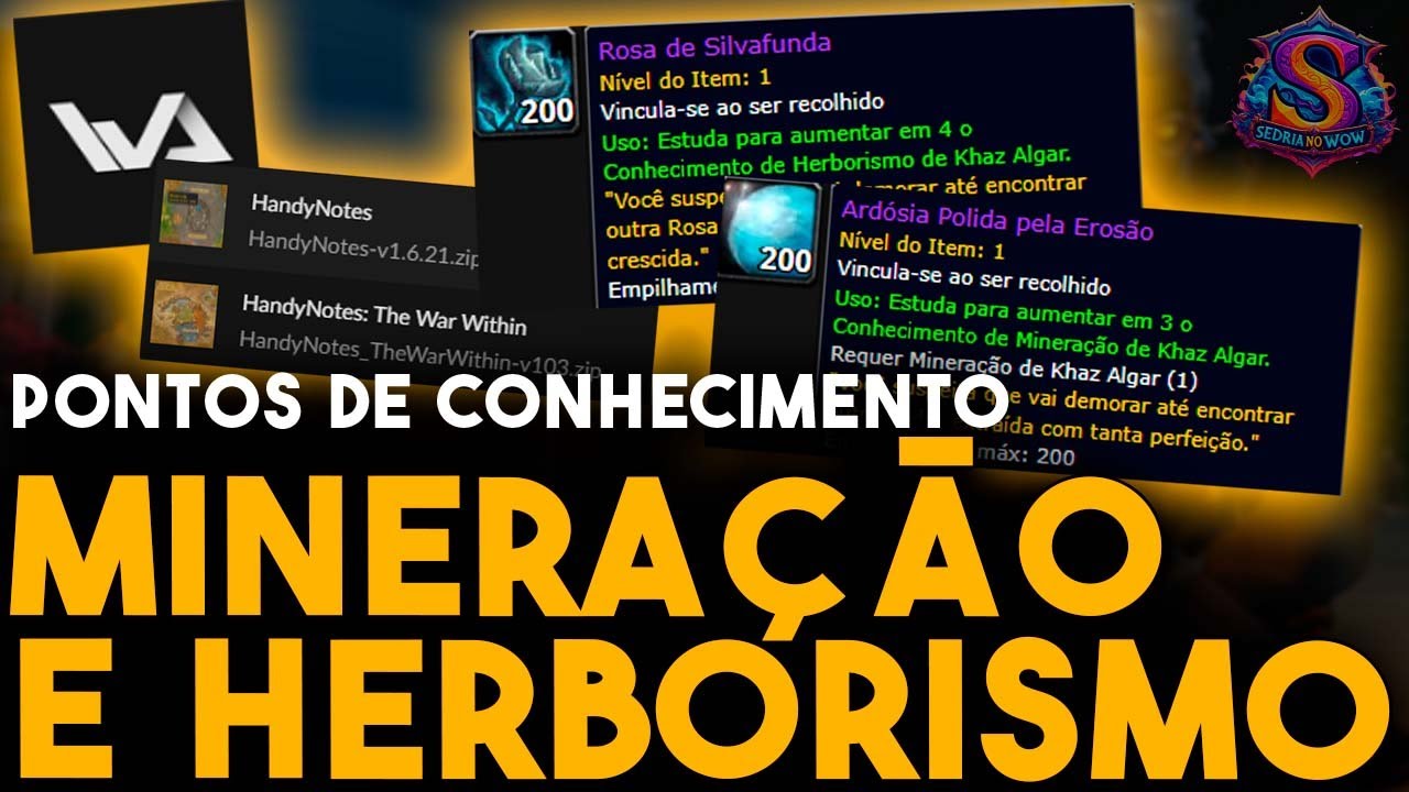 APRENDA A PEGAR TODOS OS PONTOS DE CONHECIMENTO DE HERBORISMO E MINERAÇÃO